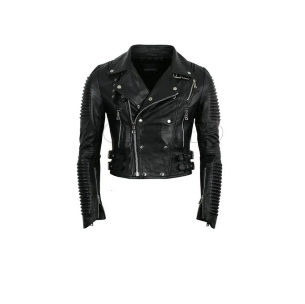 Lambskin leather,quilted moto,genuine leather jacket